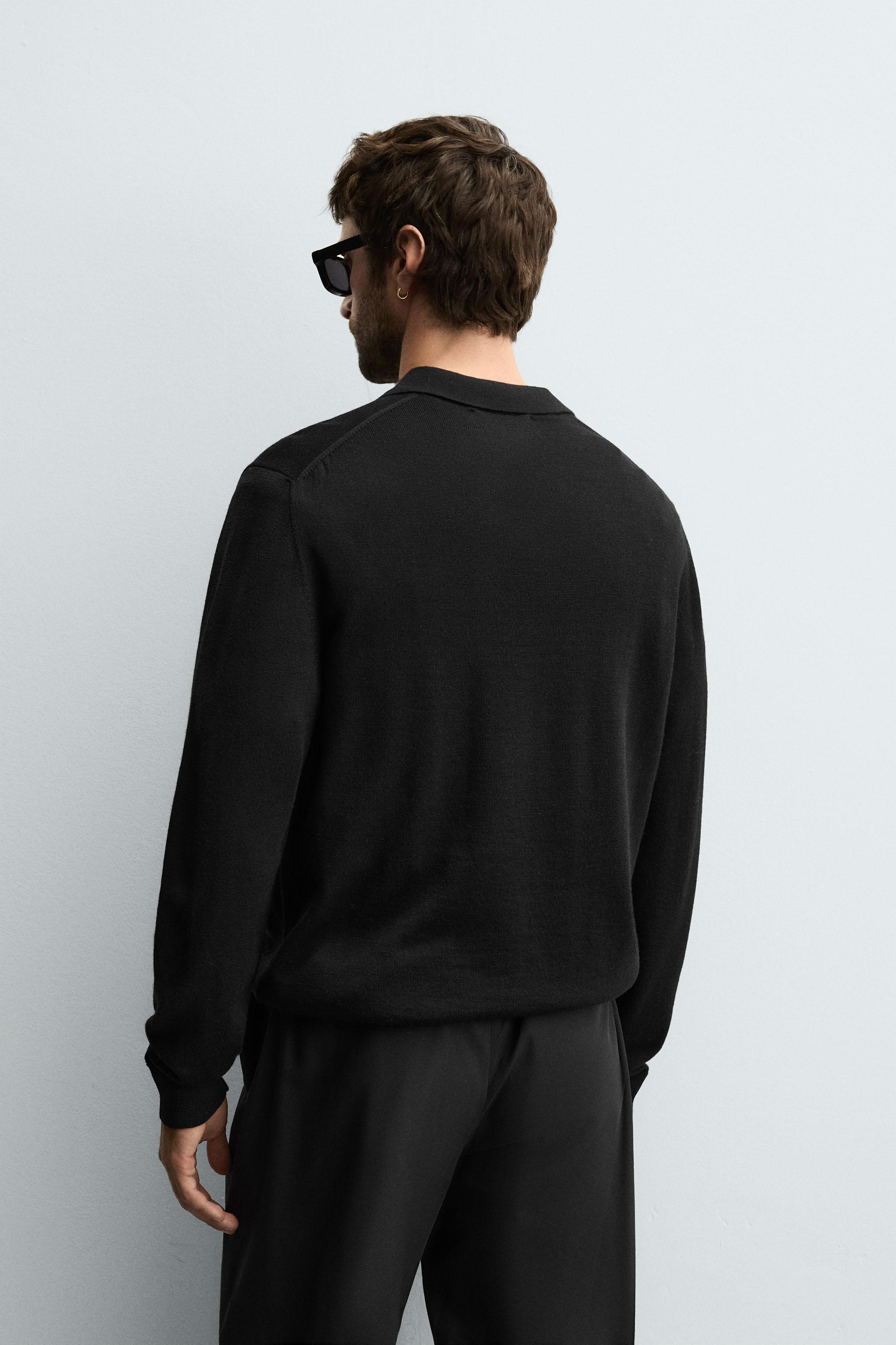 100% WOOL KNIT POLO SHIRT